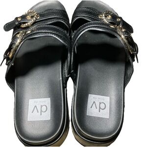 DOLCE VITA DOUBLE BAND SHEREE PLATFORM SLIDE SANDALS SZ 8